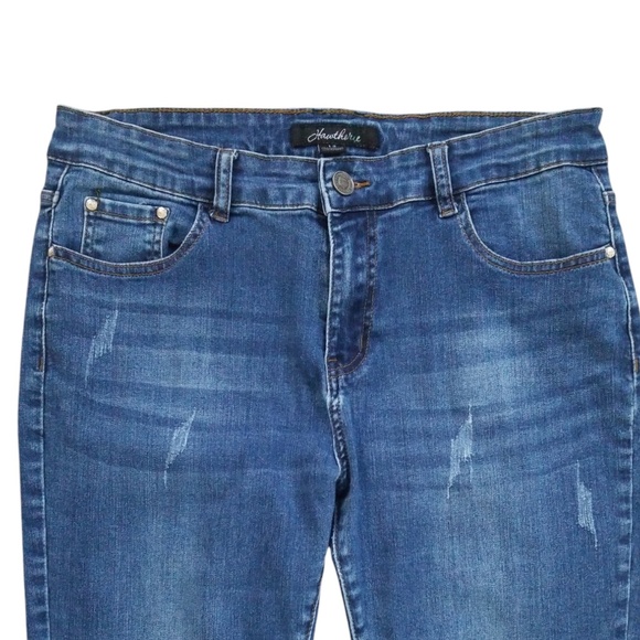 Hawthorne‎ Women's Distressed Step Hem Skinny Ankle Jeans Size 12 - Picture 4 of 9